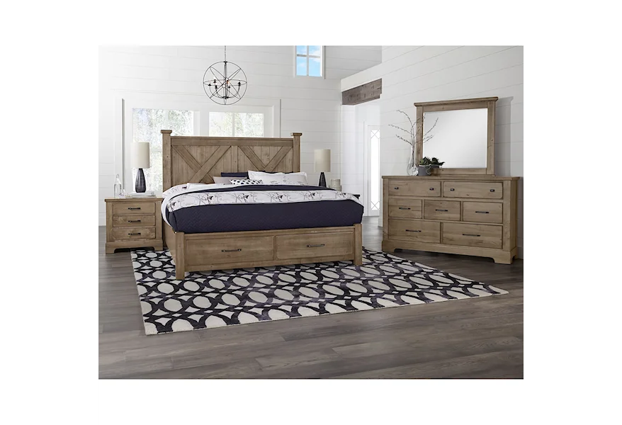 Cool Rustic King Bedroom Group by Artisan & Post at Esprit Decor Home Furnishings